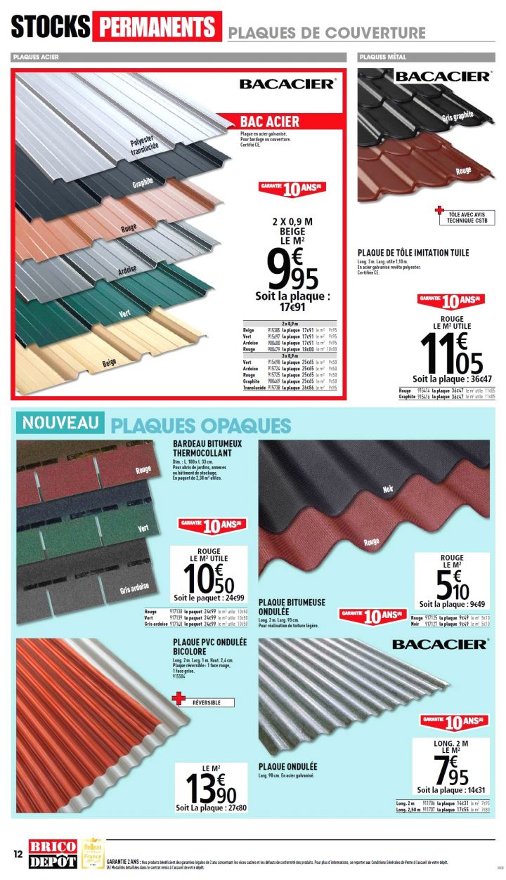 Rive Bac Acier Brico Depot avec Tôle Bac Acier 3M Pas Cher