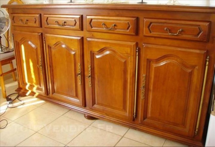 Salle A Manger Buffet Bas Bahut Vaisselier Bois Massif destiné Grand Bahut Salle À Manger