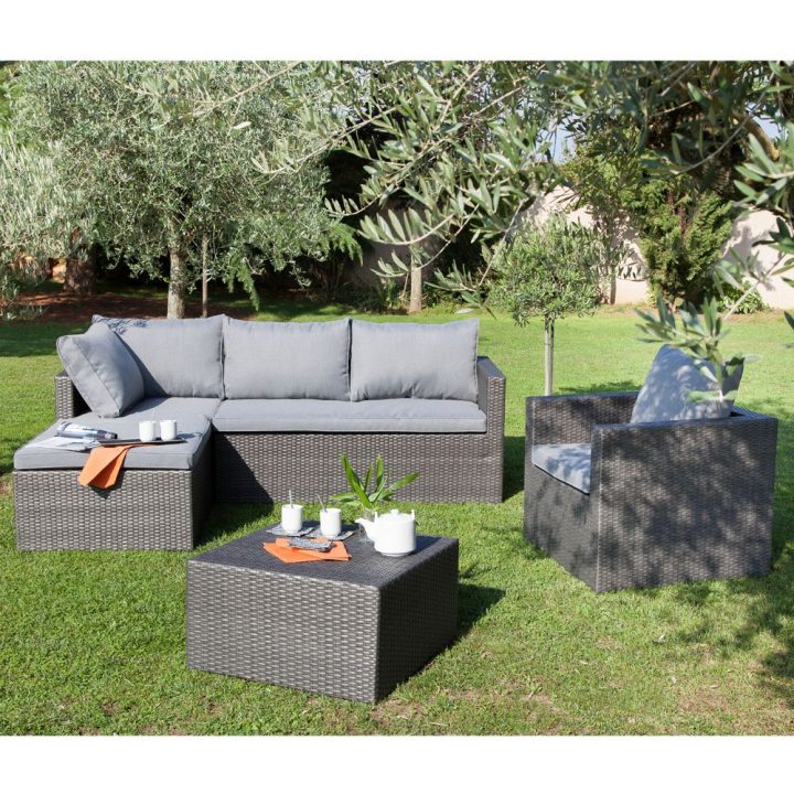 Salon De Jardin Bas Modéna : Fauteuil + Canapé Méridienne encequiconcerne Salon De Jardin Bas Leclerc