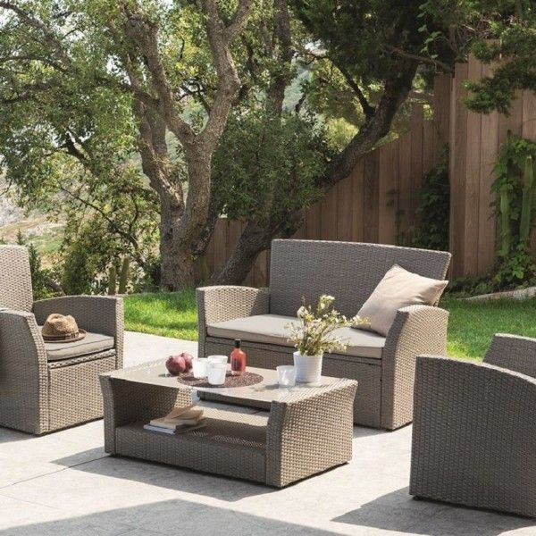 Salon De Jardin Bora Bora Mokaccino/Taupe – 4 Places pour Salon De Jardin Bonny Salon De Jardin Bora Bora Mokaccino/Taupe – 4 Places pour Salon De Jardin Bonny
