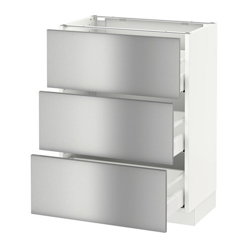 Sektion Armoire Inf 3 Tir - Blanc, Grevsta Acier Inox avec Ikea Cuisine Inox Grevsta Sektion Armoire Inf 3 Tir - Blanc, Grevsta Acier Inox avec Ikea Cuisine Inox Grevsta
