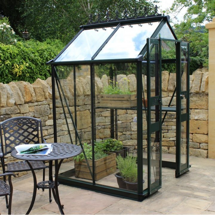 Serre De Jardin 1,95M² En Verre Horticole Birdlip Verte destiné Serre De Jardin Fabrication Française
