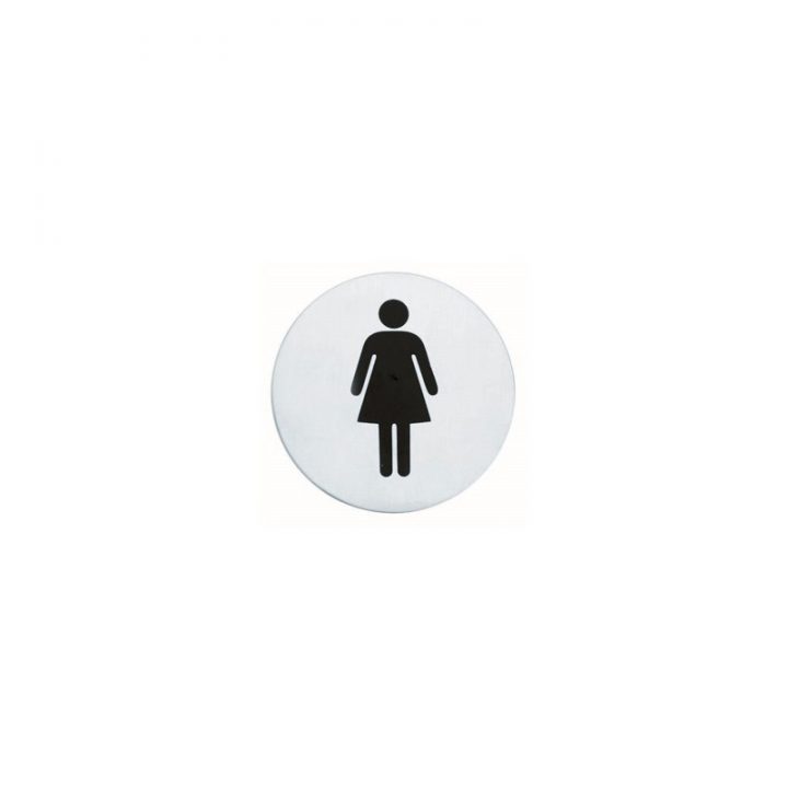 Signalétique Toilette Femme Inox Ø7,5Cm Lacor – Verre Et avec Signaletique Toilette