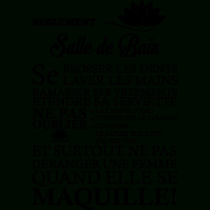 Sticker Règlement De La Salle De Bain – Stickers Citations concernant Message Propreté Toilettes Entreprise