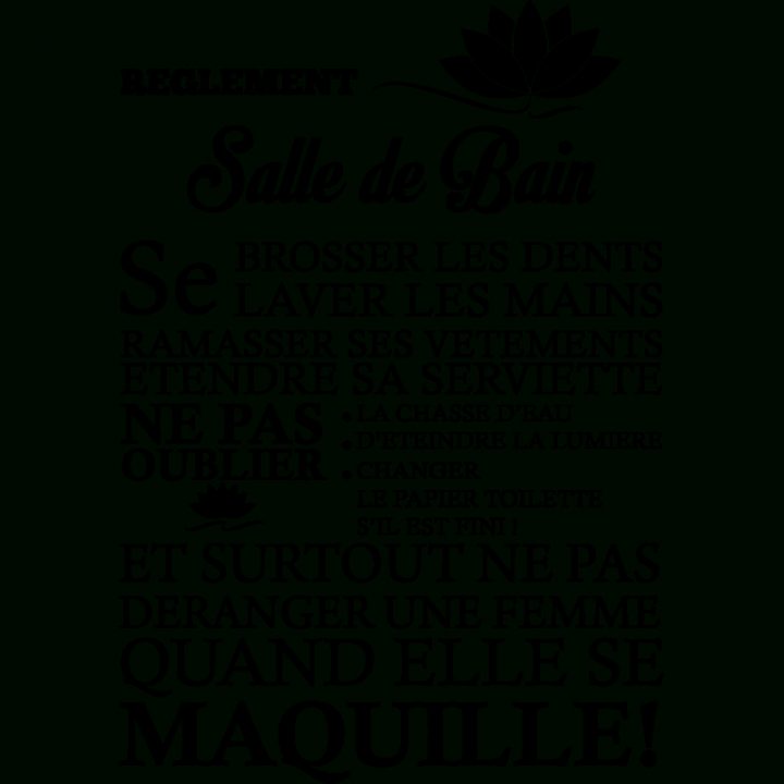 Sticker Règlement De La Salle De Bain – Stickers Citations concernant Message Propreté Toilettes Entreprise