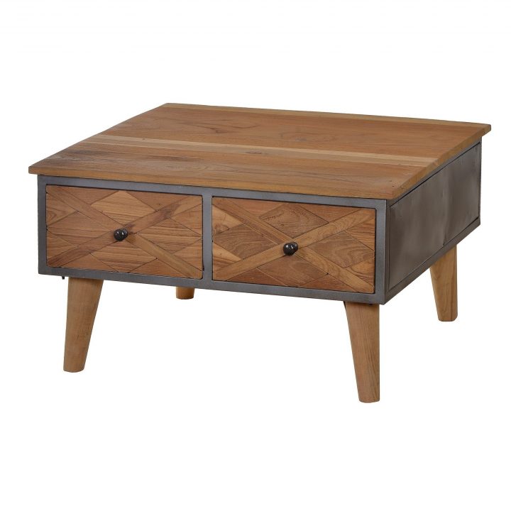 Table Basse Carrée Industrielle 70X70 Cm À 4 Tiroirs En intérieur Table Carrée 140X140 Industrielle Table Basse Carrée Industrielle 70X70 Cm À 4 Tiroirs En intérieur Table Carrée 140X140 Industrielle
