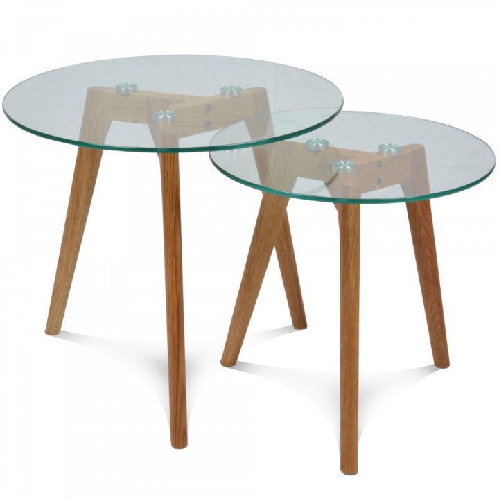 Table Basse Gigogne Ronde En Verre – Le Bois Chez Vous serapportantà Sellette Meuble Ikea