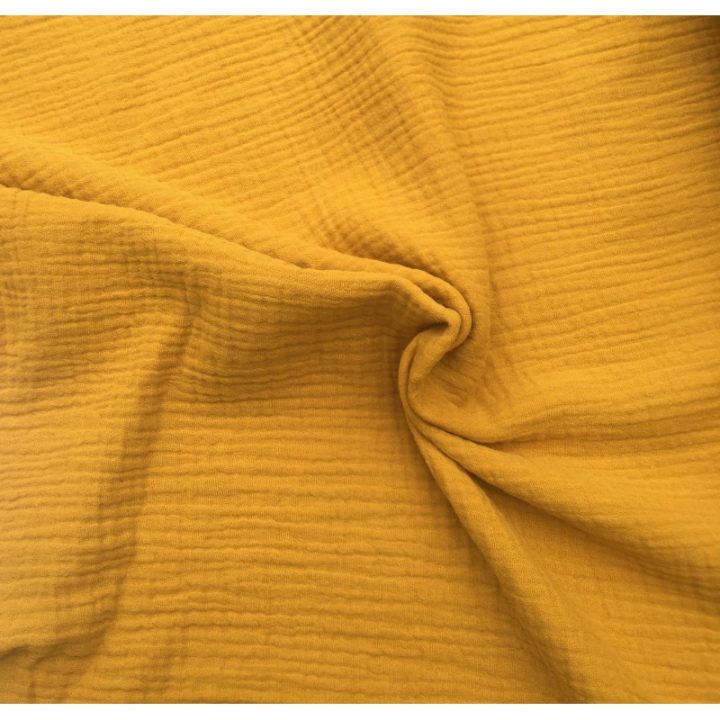 Tissu Double Gaze De Coton Uni Ochre – Dotty Rose avec Double Gaze De Coton Grande Largeur