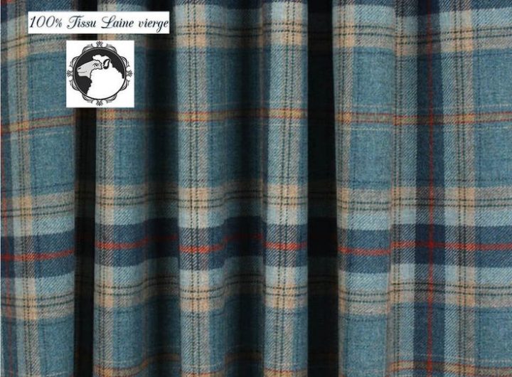 Tissu Laine Vierge Rideau Plaid Couverture Coussin Couleur avec Rideau Laine Bouillie