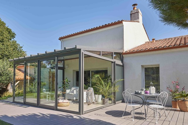 Véranda Architekt | Avec Toiture Débordante, Sans Chéneau concernant Veranda Rideau