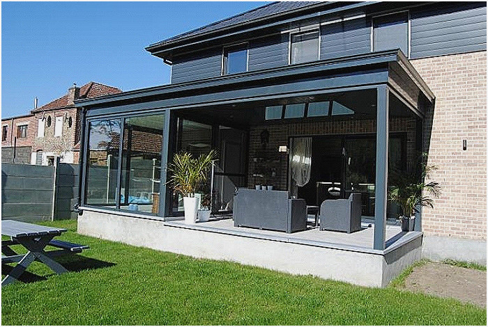 Veranda Prix 20M2 – Veranda Et Abri Jardin serapportantà Veranda Rideau