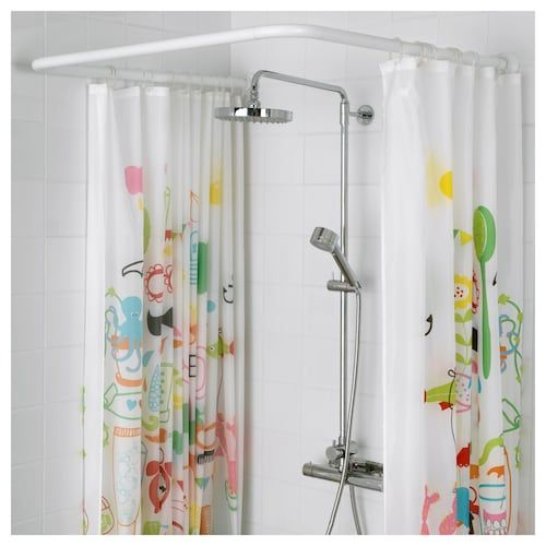 Vikarn Dusjstang Hvit Tringle Rideau De Douche Rideau Douche destiné Pare Douche Baignoire Ikea