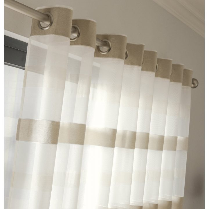 Voilage Tamisant Grande Largeur, Edimbourg, Ivoire, L.280 tout Rideaux Grande Largeur Castorama
