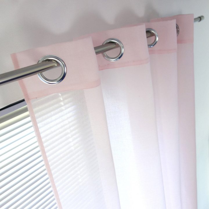 Voilage Tamisant, Niagara, Rose Blush 5, L.140 X H.260 Cm dedans Voilage Pas Cher Babou