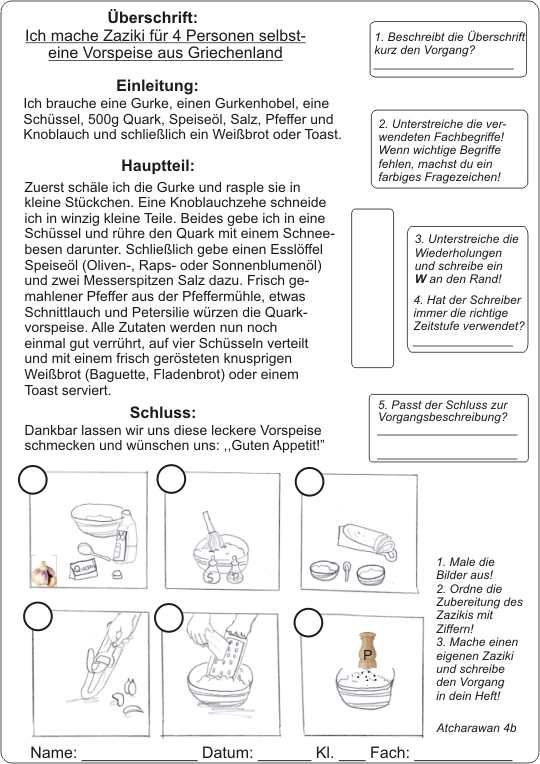 vorgangsbeschreibung klasse 7 vorgangsbeschreibung klasse 7