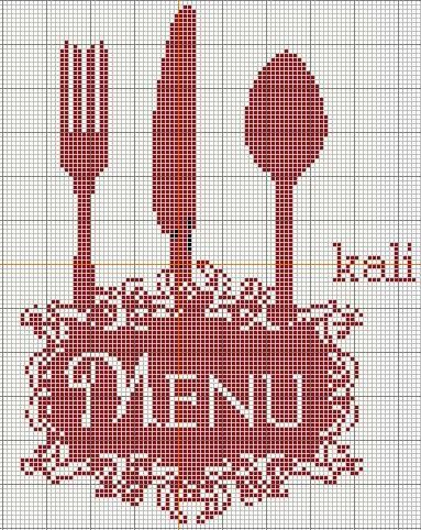 grille gratuite point de croix ustensile de cuisine