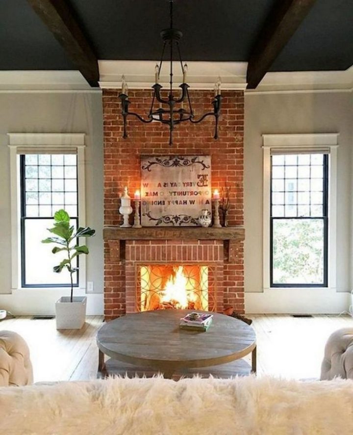 41+ Best Rustic Farmhouse Fireplace Ideas For Your Living intérieur Idées Pour Relooker Cheminée Rustique