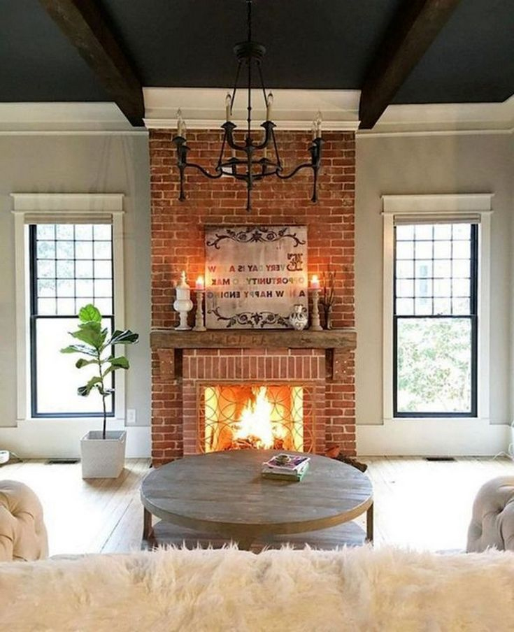41+ Best Rustic Farmhouse Fireplace Ideas For Your Living intérieur