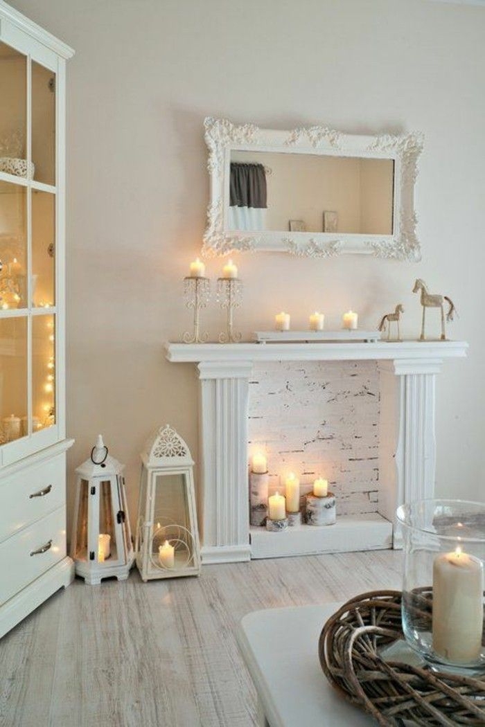 60 Idées En Photos Avec Éclairage Romantique! | Meubles intérieur Fausse Cheminée Maison Du Monde