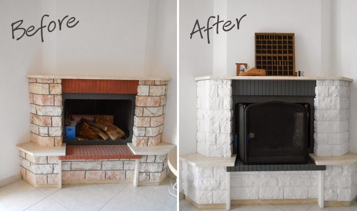 Aouts-Pins: The Big Project: Fireplace Makeover pour Peindre Une Cheminée En Pierre