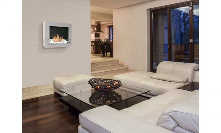 Bio-Cheminée Murale Gris Clair Limited Edition Bestbio dedans Cheminée Murale Design