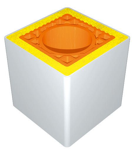 Boisseau Alvéolé Isolé Terr'Isol B022 – Section Carrée concernant Conduit De Cheminée Terre Cuite