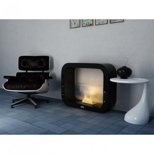 Chemine Thanol Cosy Noir Laque – Cheminée Sans Conduit D pour Cheminée Gaz Sans Conduit