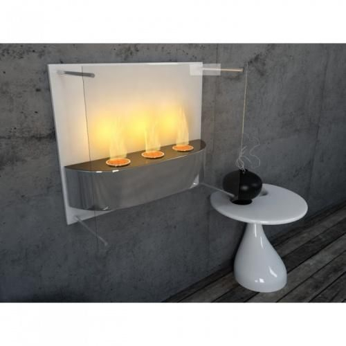 Chemine Thanol Light Fire Blanc – Cheminée Sans Conduit D dedans Cheminée Gaz Sans Conduit