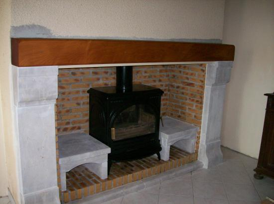 Cheminee Avec Insert Fonte Flamme destiné Tubage Cheminée Ancienne