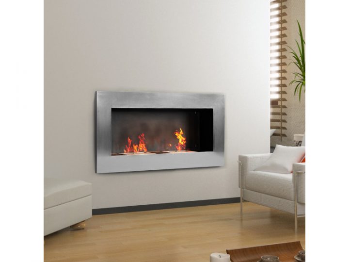 Cheminée Bioéthanol Murale Design Bauhaus Double Brûleur 3 destiné Cheminée Murale Design