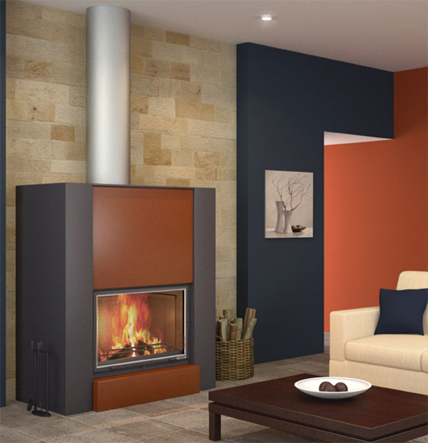 Cheminée Centrale Suspendue Algarve tout Habillage Insert Cheminée En Placo