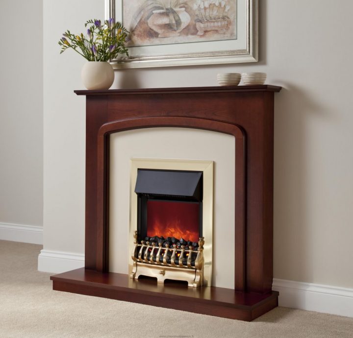 Cheminée Décorative Electrique Ashford Foncée – Cheminee concernant Fausse Cheminée Murale