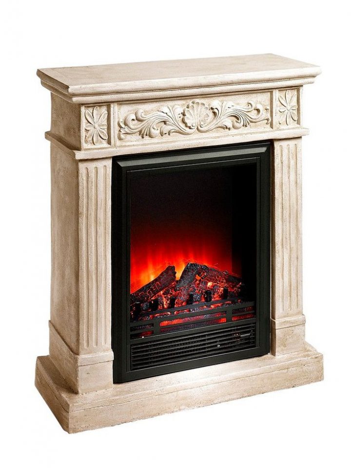 Cheminée Électrique Avec Manteau Sculpté à Fausse Cheminée Murale