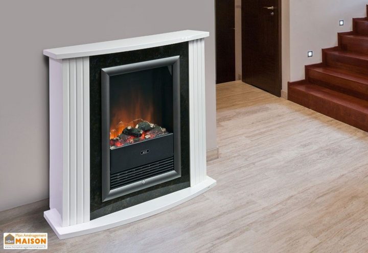 Cheminée Electrique Décorative Mozart De Luxe Blanche – H avec Fausse Cheminée Electrique