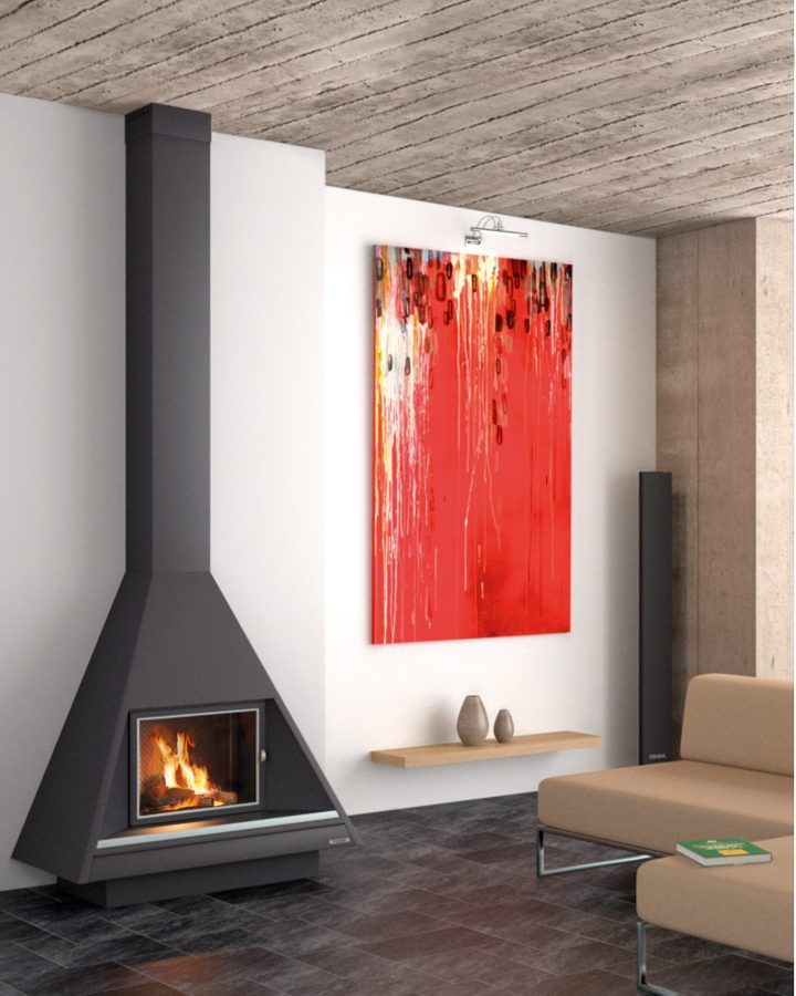 Cheminée Métallique Murale Signa Ii 18Kw Ch88 Pci Corniche à Cheminée Métallique