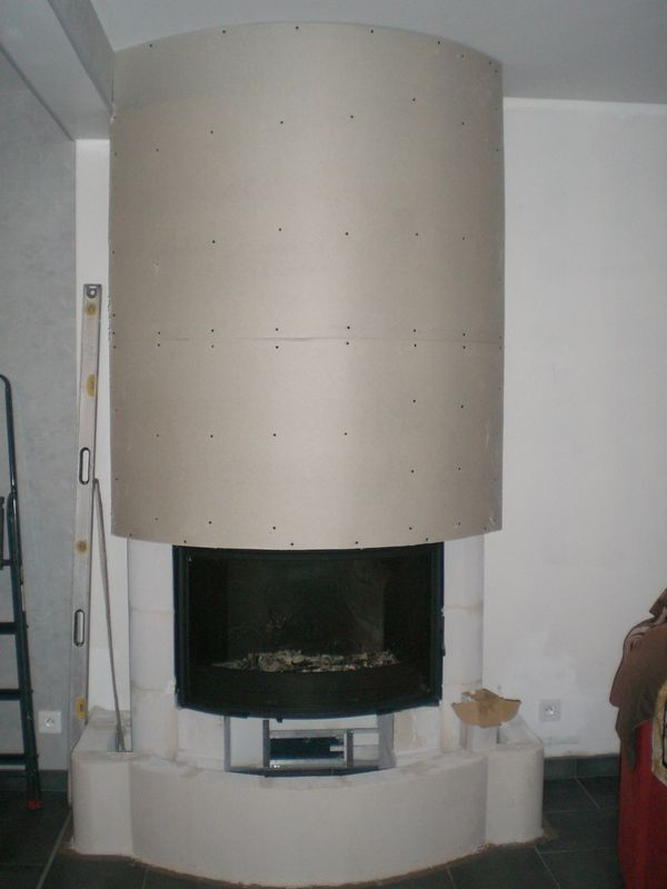 Construction De Notre Maison pour Habillage Cheminée Placo