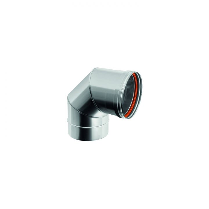 Coude 90° Pour Conduit De Cheminée En Acier Inox À Simple à Creer Conduit Cheminée