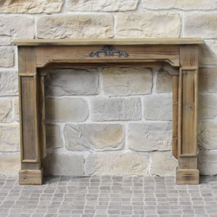 Encadrement Entourage Façade Manteau De Cheminée En Bois destiné Entourage De Cheminée