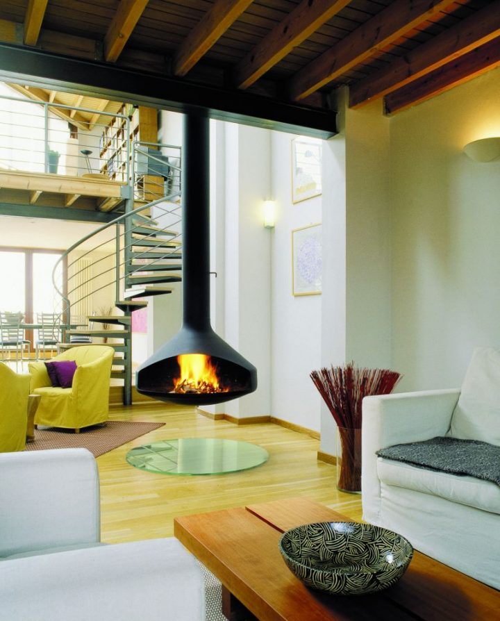 Ergofocus By Focus Fires | Suspended, Open-Faced Fireplace destiné Focus Cheminée