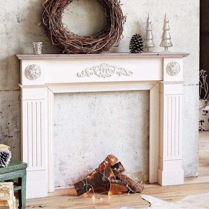 Fausse Cheminée La Déco Trompe L'Oeil | Fausse Cheminée concernant Manteau De Cheminée D Occasion