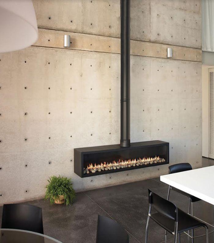 Gaz – Cheminée À Foyer Ouvert – Noir – Poujoulat dedans Cheminée Poujoulat