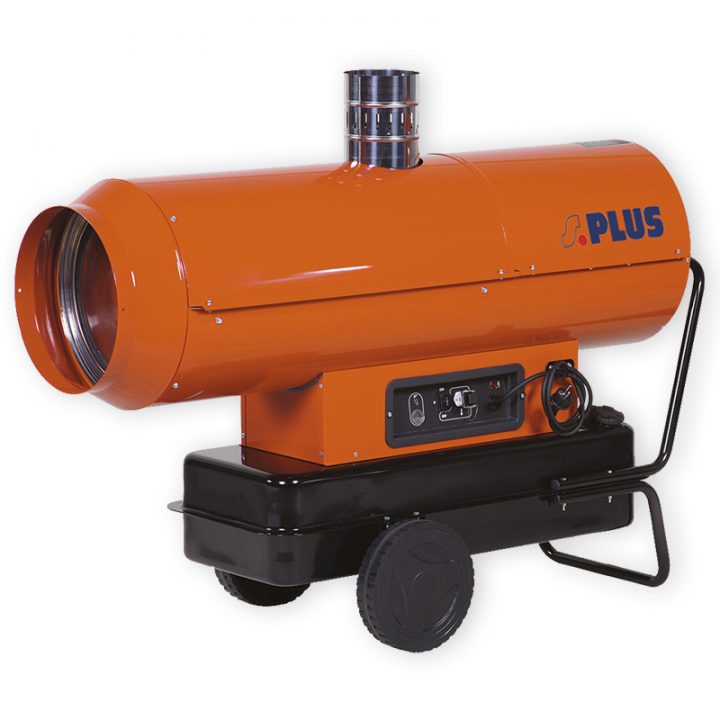 Générateur Air Chaud Fioul À Cheminée -Splus -Chauffage Mobile concernant Extracteur Air Chaud Cheminée