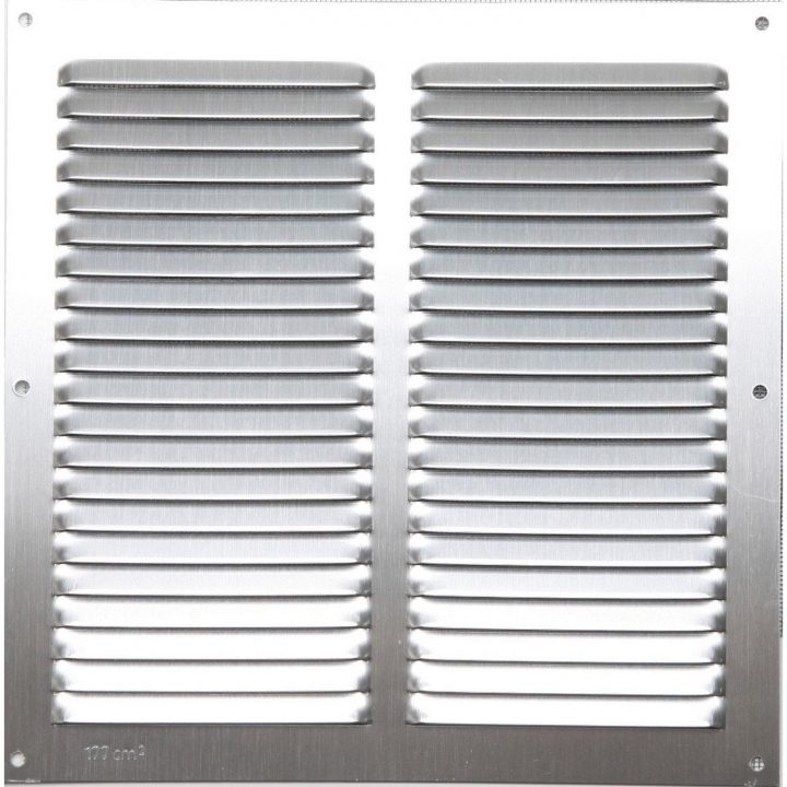 Grille D'Aération Aluminium Anodisé, L.25 X L.25 Cm tout Grille D Aération Pour Cheminée