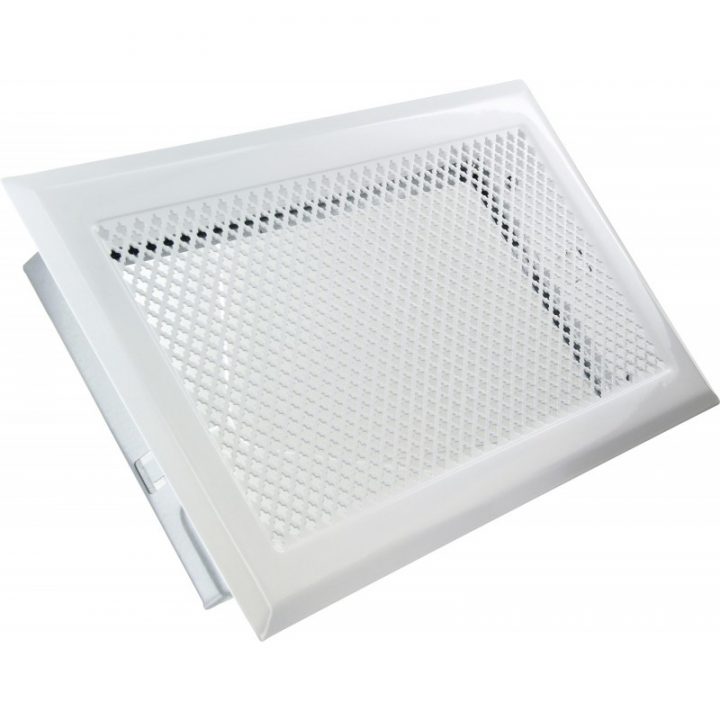 Grille De Cheminée Avec Précadre Dmo – Blanc – Dimensions serapportantà Grille D Aération Pour Cheminée