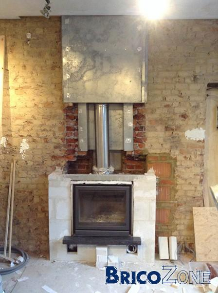 Habillage Insert Beton Cellulaire – L'Art De Ceramique intérieur Habillage Insert Cheminée