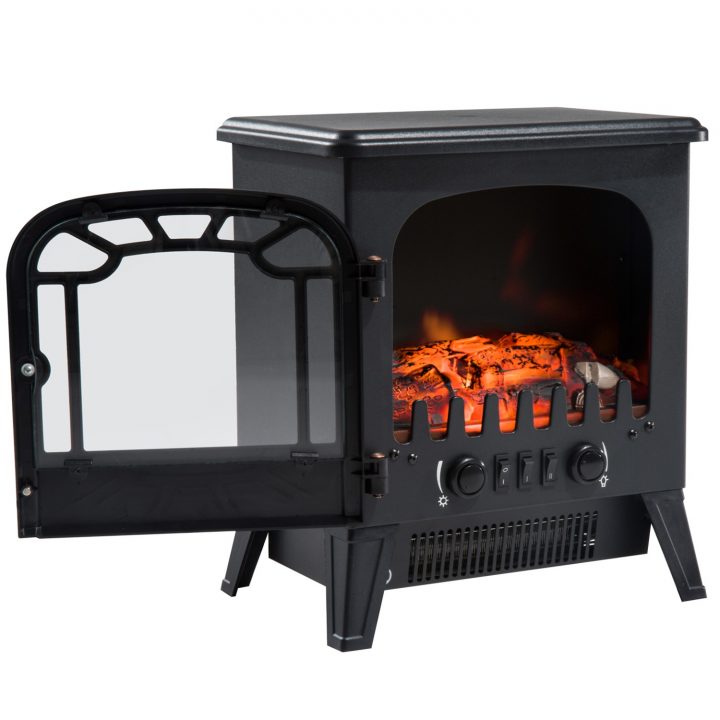 Homcom Cheminée Electrique Poêle 900W/1800W Imitation serapportantà Radiateur Electrique Cheminée