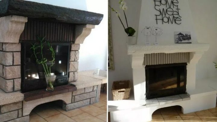 Home Design Relooker Une Cheminée En Pierre Du Gard avec Comment Moderniser Cheminée Rustique
