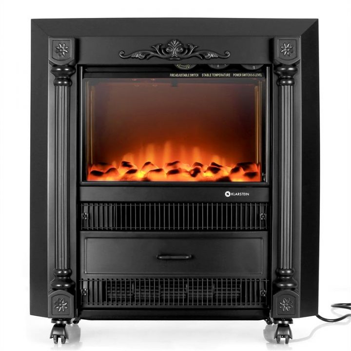 Klarstein Grenoble – Cheminée Électrique Ventilateur Chaud avec Ventilateur Cheminée