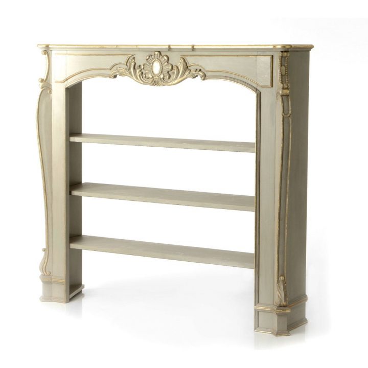 Manteau De Cheminée 150X35X140 Cm En Bois Gris | Maison Et destiné Manteau De Cheminée Ikea