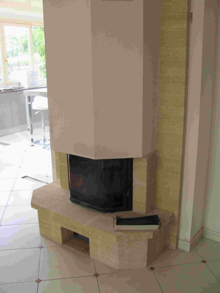 Placoplâtre Rose tout Habillage Insert Cheminée En Placo